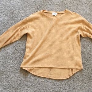 yellow shirt/sweater {size XS}